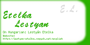 etelka lestyan business card