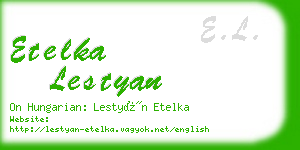 etelka lestyan business card